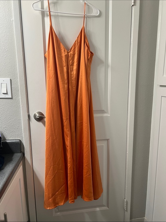 H&M Dresses & Skirts - H&M Orange Satin Slip Dress